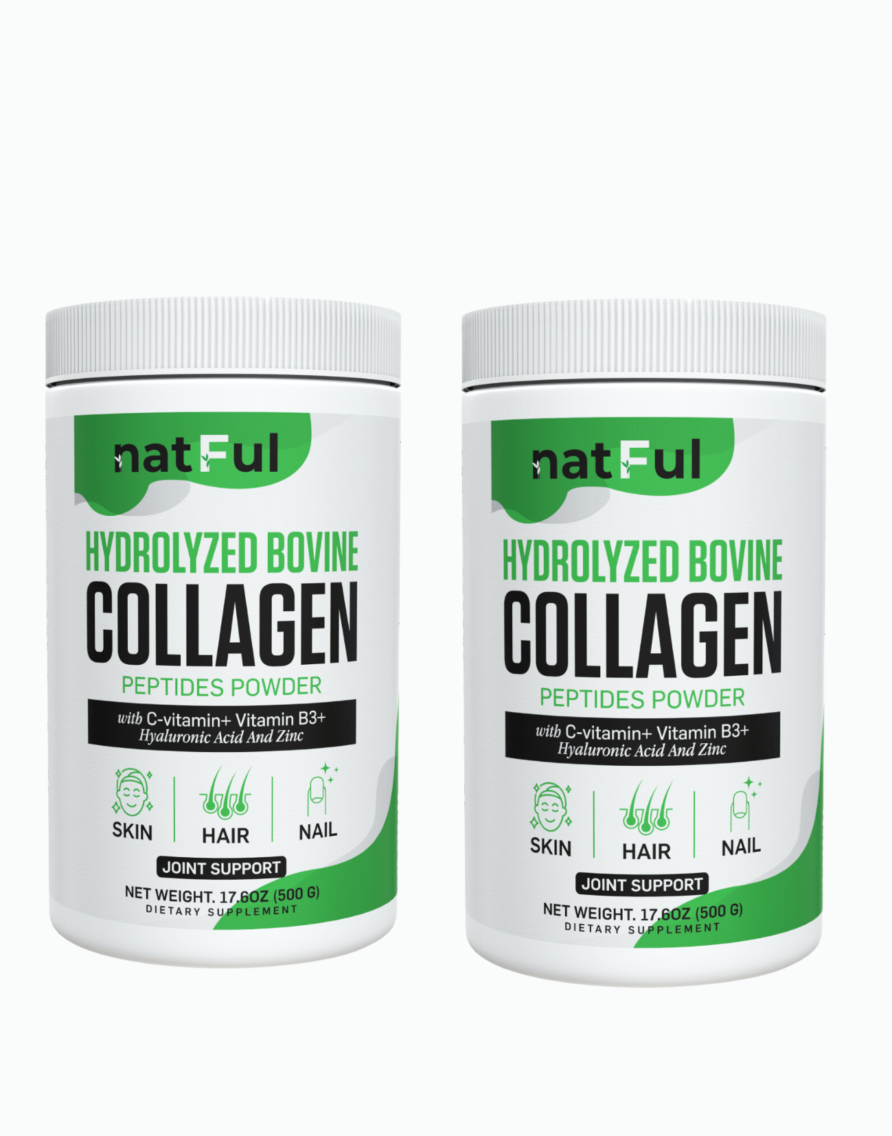 Natful Collagen Peptides 2-Jar Set – 90-Day Supply