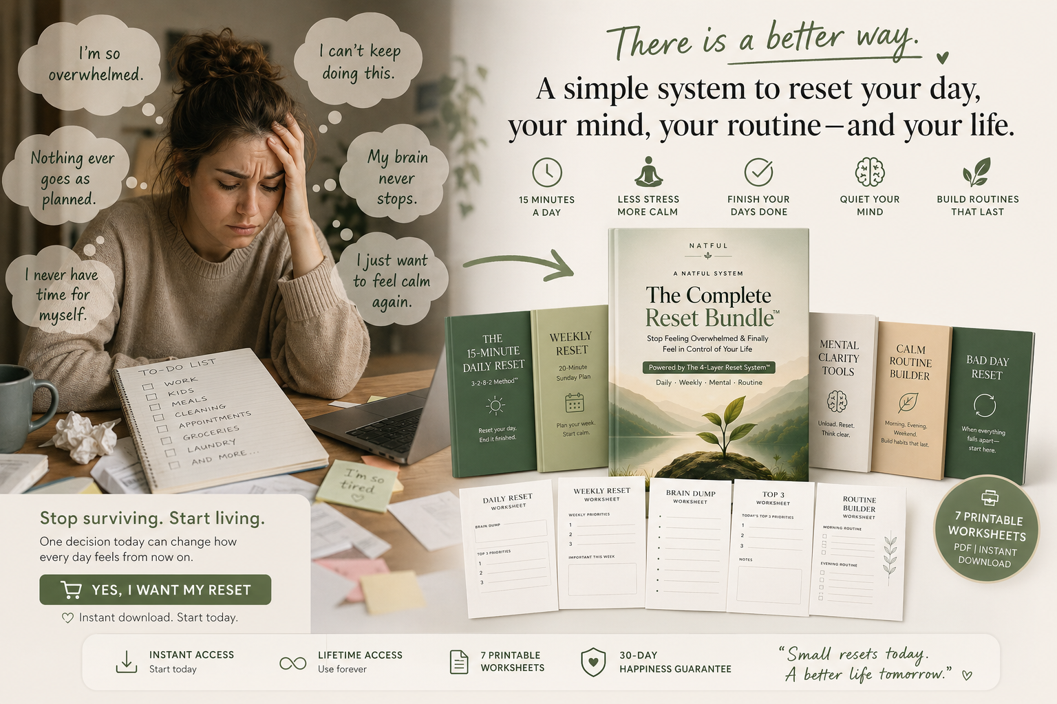 The Complete Reset Bundle™ Stop Feeling Overwhelmed & Finally Feel in Control of Your Life
