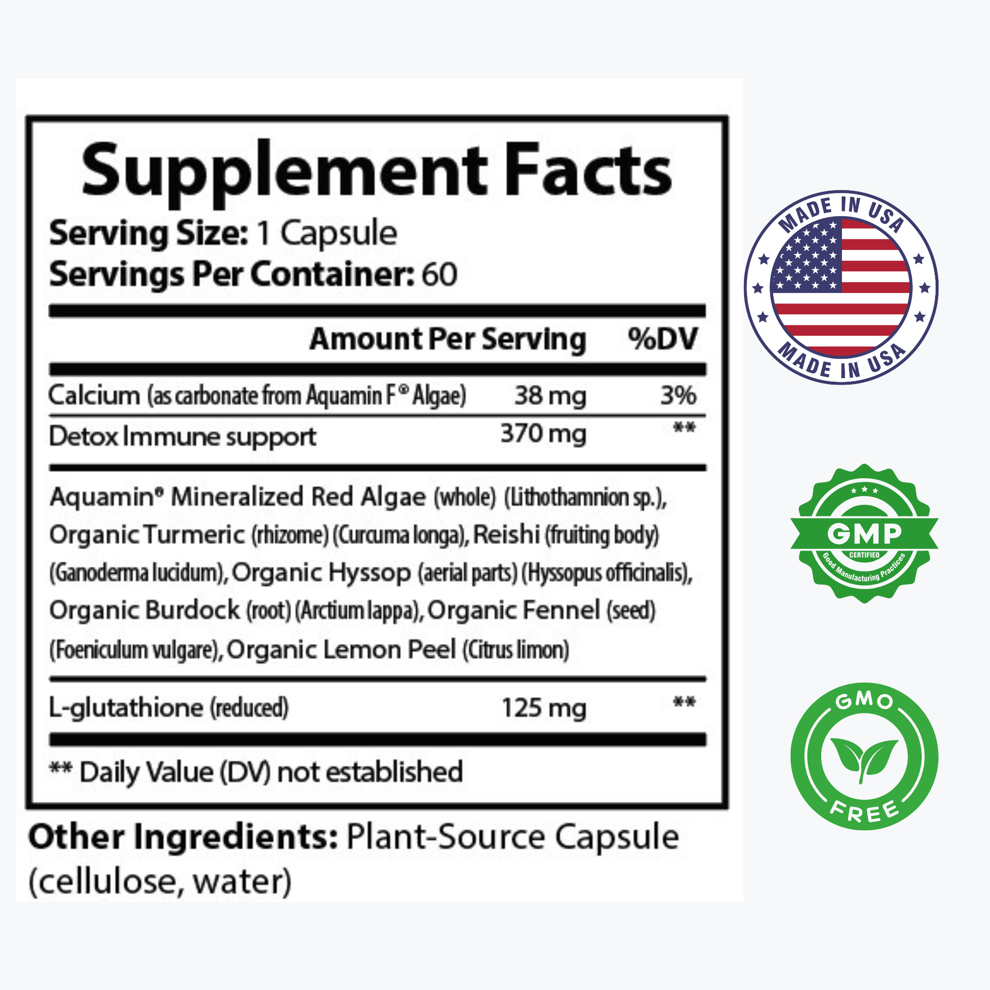 NATFUL Glutathione Complex – Advanced Detox & Immune Support | 5 oz (60 Vegan Capsules)